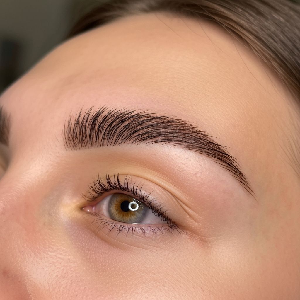 Brow lamination and tint result